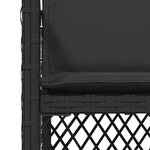 vidaXL Chaises de jardin lot de 4 avec coussins noir résine tressée