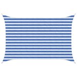 vidaXL Voile d'ombre 2 x 3 5 m HDPE Rectangulaire Bleu et Blanc