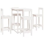 vidaXL Ensemble de bar 5 Pièces Blanc Bois de pin massif