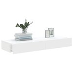 vidaXL Meubles TV avec éclairage LED 2 Pièces blanc 60x35x15 5 cm