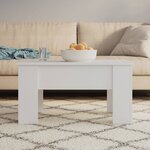 vidaXL Table basse Blanc 79x49x41 cm Bois d'ingénierie