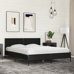 vidaXL Cadre de lit sans matelas noir 160x200 cm