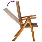 vidaXL Chaises de jardin pliantes lot de 8 acacia massif et textilène