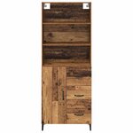 vidaXL Haut Armoire Bois Ancien 69 5 x 34 x 180 cm Bois d'ingénierie