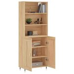 vidaXL Buffet haut Chêne sonoma 69 5x34x180 cm Bois d'ingénierie