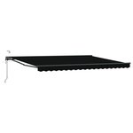 vidaXL Auvent rétractable électrique Noir et anthracite 4 × 3 m