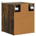 vidaXL Cabinet de chevet mural Chêne fumé 33 x 34 5 x 43 cm