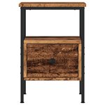 vidaXL Table de chevet vieux bois 34x36x50 cm bois d’ingénierie