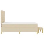 vidaXL Lit à ressorts avec matelas Crème 120 x 200 cm tissu