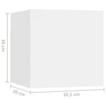 vidaXL Ensemble de meubles TV 7 Pièces Blanc Bois d'ingénierie