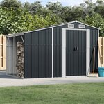 vidaXL Abri de jardin anthracite 277x192 5x179 cm acier galvanisé