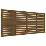 vidaXL Tête de lit murale Marron miel 156x3x91 5 cm Bois massif de pin