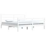 vidaXL Cadre de lit sans matelas blanc bois massif de pin 200x200 cm