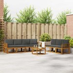 vidaXL Ensemble de canapés d'extérieur 8 Pièces Naturel et Anthracite