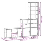 vidaXL Meubles TV 4 Pièces avec rangement ODDA blanc bois de pin massif