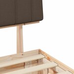 vidaXL Cadre de lit avec tête de lit rembourrée Taupe 120 x 190 cm