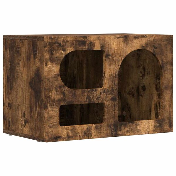 vidaXL Meuble TV Chêne fumé 60 x 35 x 40 cm Bois d'ingénierie