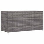 vidaXL Boîte de rangement de jardin gris 120x50x60 cm résine tressée