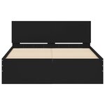 vidaXL Cadre de lit sans matelas noir 120x190 cm