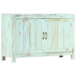 vidaXL Buffet Bleu clair 110x35x70 cm Bois de manguier massif