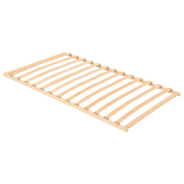 vidaXL Sommier à lattes Marron 100 x 190 cm Bois de hêtre massif