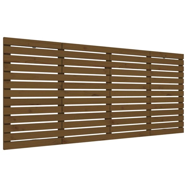 vidaXL Tête de lit murale Marron miel 156x3x91 5 cm Bois massif de pin