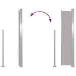 vidaXL Auvent latéral rétractable 120 x 300 cm Gris