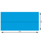 Tectake Bâche de piscine rectangulaire bleue - 220 x 450 cm