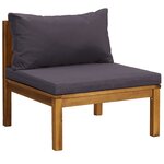 vidaXL Salon de jardin 7 Pièces avec coussin Bois d'acacia solide