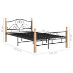 vidaXL Cadre de lit sans matelas noir métal 120x200 cm