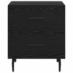 vidaXL Cabinet de chevet avec tiroir Chêne noir 40 x 35 x 47.5 cm