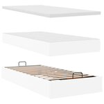 VidaXL Cadre de lit ottoman avec matelas blanc 90x200 cm similicuir