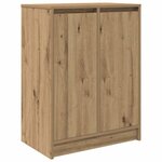 vidaXL Meuble à chaussures chêne artisanal 57x34x76 cm bois ingénierie