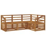 vidaXL Ensemble de canapés d'extérieur 4 pc Naturel Polyester