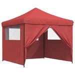 vidaXL Tente de fête 292 x 292 x 315 cm Bordeaux Tissu Oxford