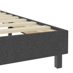 vidaXL Sommier à lattes de lit Gris foncé Tissu 140x200 cm