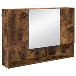 vidaXL Ensemble de mobilier de salle de bain 2 Pièces Chêne fumé