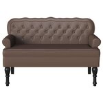 vidaXL Banc Chesterfield Marron 119.5 x 64.5 x 75 cm Cuir synthétique