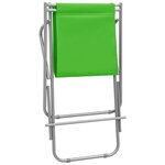 vidaXL Chaises à bascule lot de 2 Acier Vert