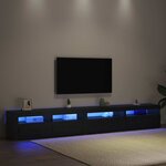 vidaXL Ensemble de Meuble TV 3 Pièces Chêne noir 270 x 35 x 40 cm