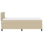 vidaXL Lit à ressorts avec matelas gris beige 90x200 cm Tissu en velours côtelé