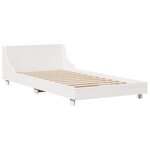 vidaXL Cadre de lit sans matelas blanc 75x190 cm bois de pin massif