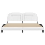 vidaXL Cadre de lit Viana sans matelas blanc 180x200 cm similicuir