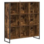 vidaXL Bibliothèque Chêne Fumé 99 5 x 30 x 108 5 cm Bois d'ingénierie