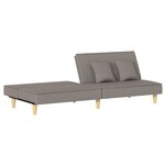 vidaXL Canapé-lit taupe tissu