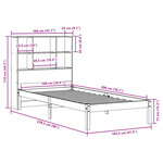 vidaXL Lit bibliothèque sans matelas cire marron 100x200 cm pin massif