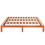 VidaXL Cadre de lit familial sans matelas marron ciré 240x200 cm