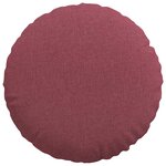 vidaXL Coussins de siège 2 Pièces Bordeaux Ø60 x 21 cm tissu