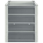 vidaXL Jardinière surélevée acier galvanisé 240x40x45 cm gris