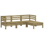 vidaXL Canapé de jardin 3 places avec repose-pieds bois pin imprégné
